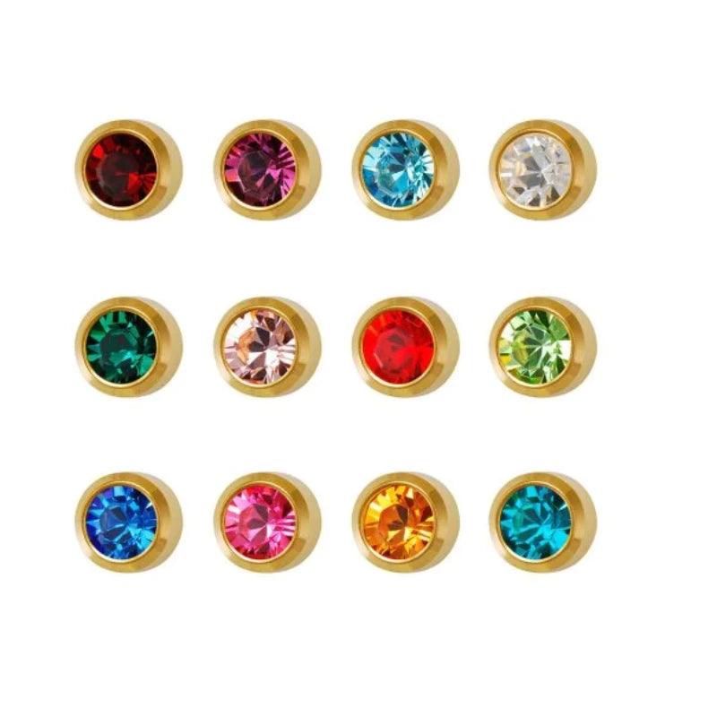STUDEX Regular Birthstone Earrings – Assorted Colors