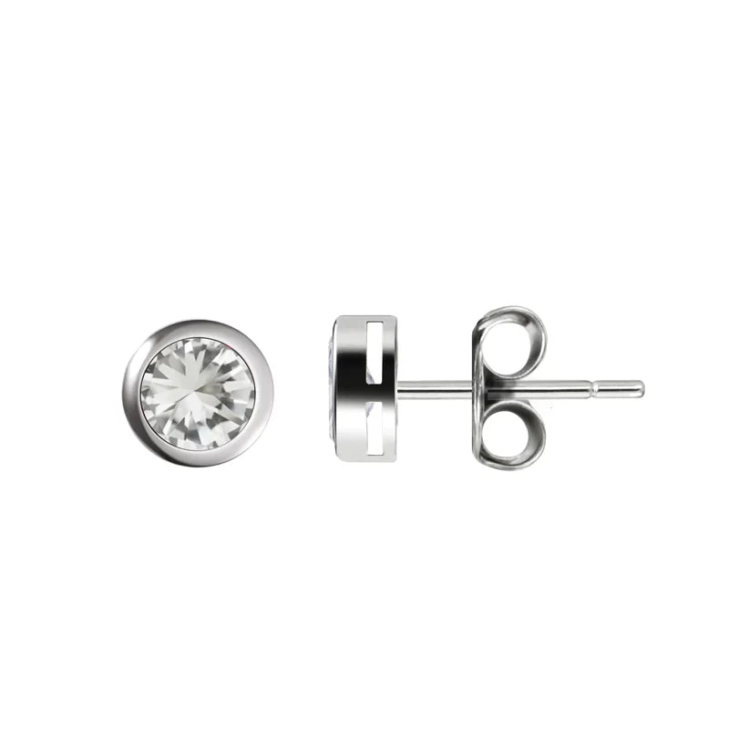 أقراط STUDEX Mini Birthstone – كريستال أبريل