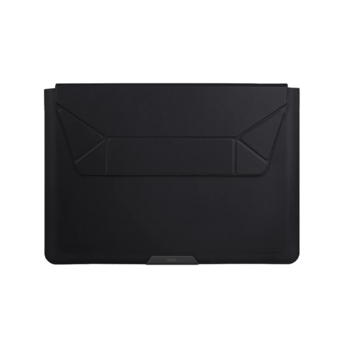 UNIQ Oslo Laptop Sleeve with Foldable Stand 14 inch - Jet Black
