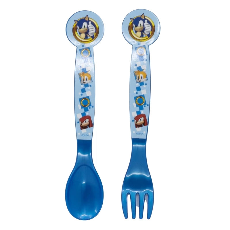 Stor 2 Pcs PP Cutlery Set Sonic - Safe and Fun for Kids