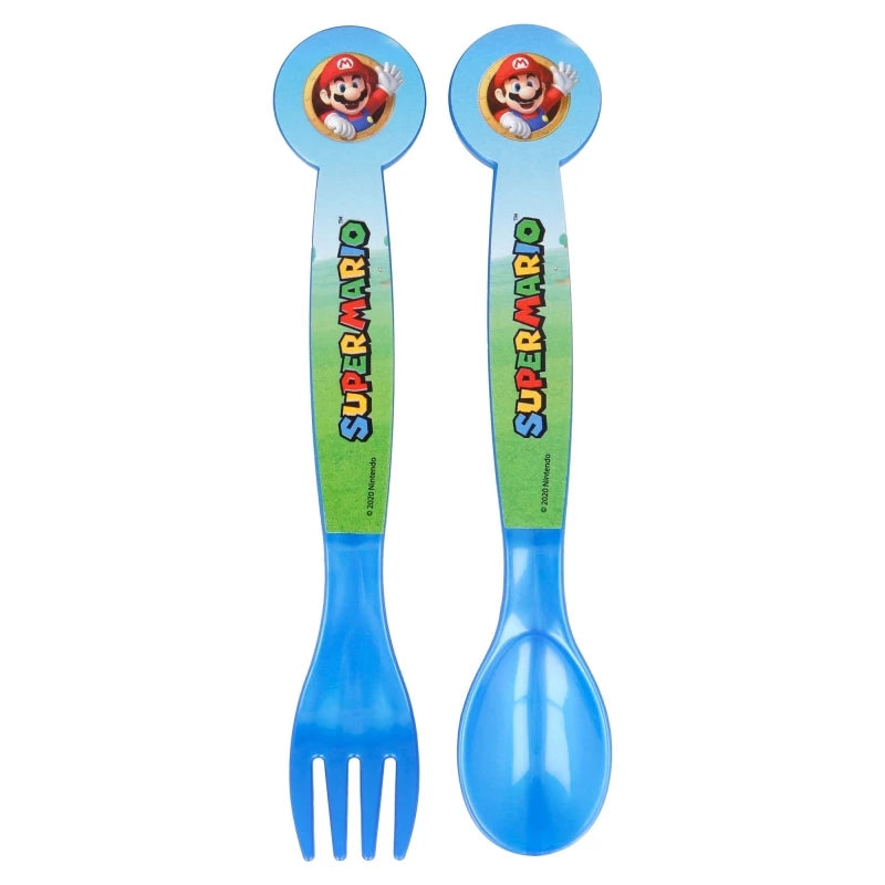 Stor Super Mario Kids Cutlery Set - Safe & Fun for Meals