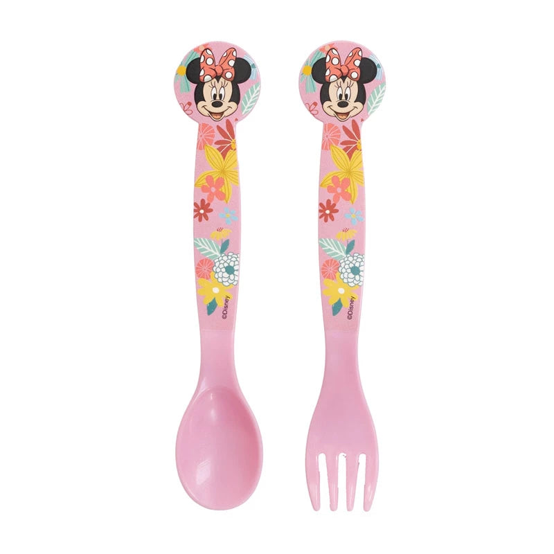 Stor 2 Pcs PP Cutlery Set Minnie Mouse Spring Look