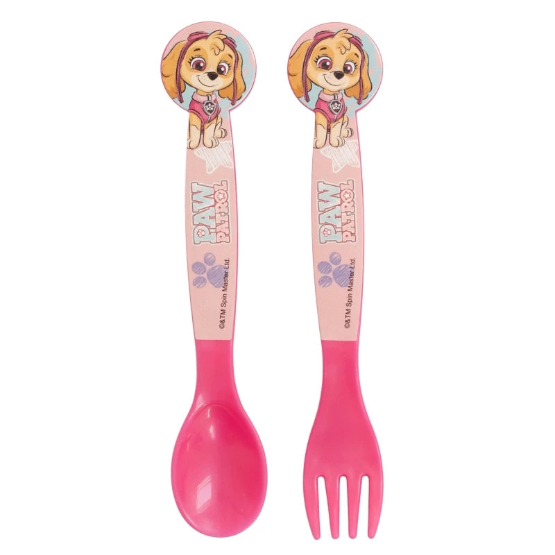 Stor 2 Pcs PP Cutlery Set Paw Patrol Girl Sketch Essence