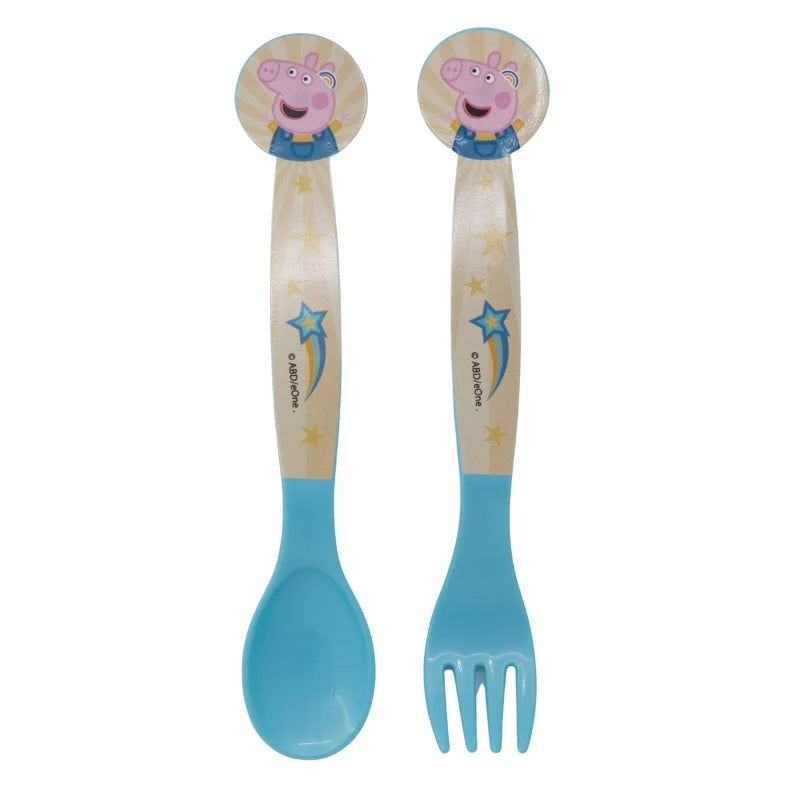 Stor PP Cutlery Set In Polybag Peppa Pig - 2 Pieces Stor PP Cutlery Set In Polybag Peppa Pig - 2 Pieces