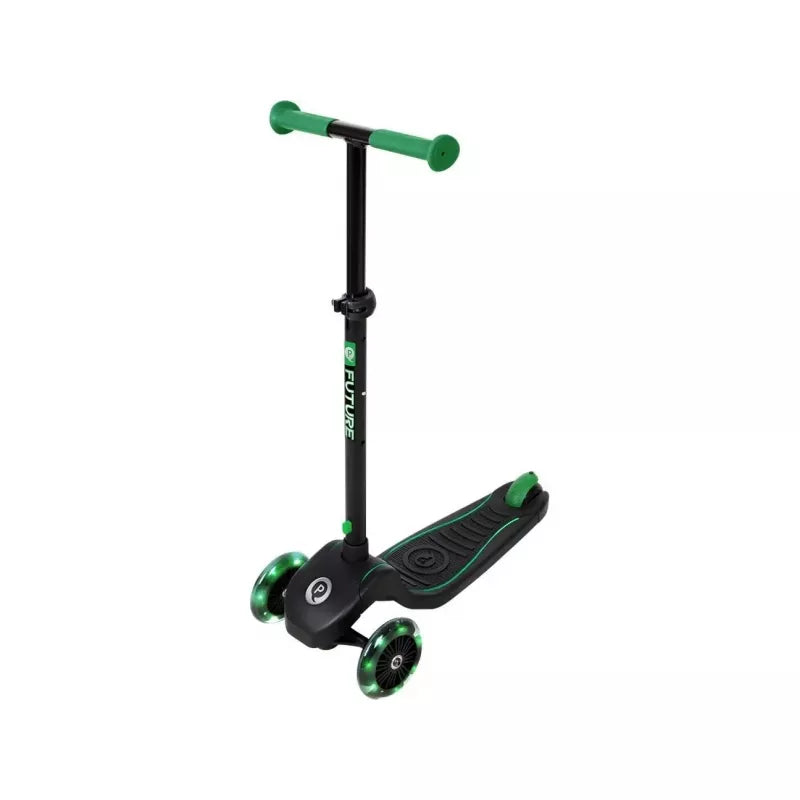 QPlay Future Kids Scooter – Green, 3-Wheel Light-Up Ride QPlay Future Kids Scooter – Green, 3-Wheel Light-Up Ride