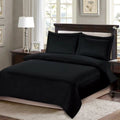 ARMN Nature Soft Queen Duvet Set – 4 Pieces, Elegant Black
