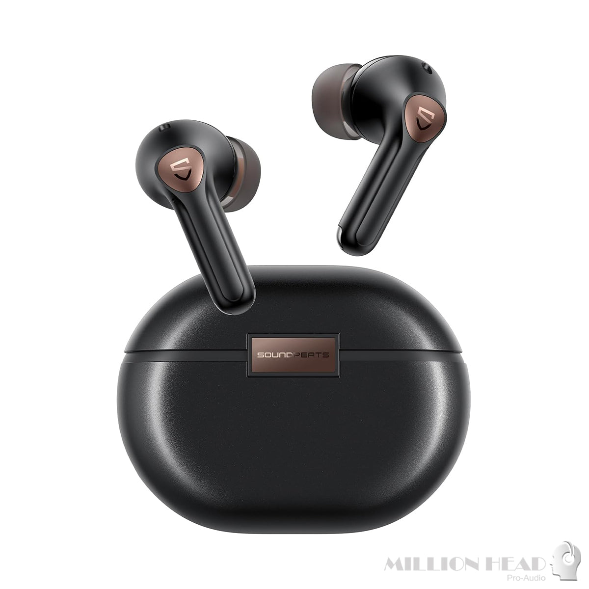 SoundPEATS Air4: سماعات أذن لاسلكية، صوت جهير معزز، مدة تشغيل تصل إلى 26 ساعة - أسود