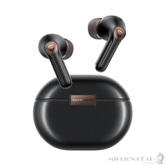 SoundPEATS Air4: Wireless Earbuds, Boosted Bass, 26H Playtime - BLACK