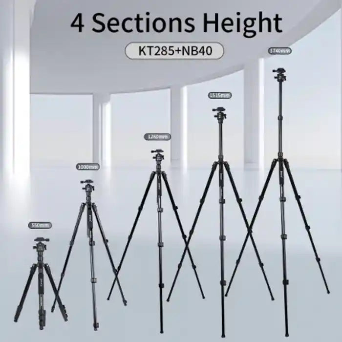 Jmray 1.77M 2 in 1 Tripod with hydraulic head - Black