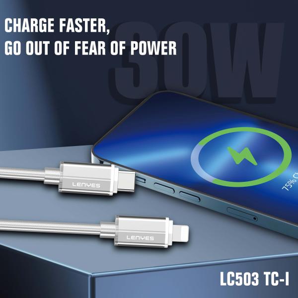LENYES Type C to Lightening Fast Charging Cable 30W