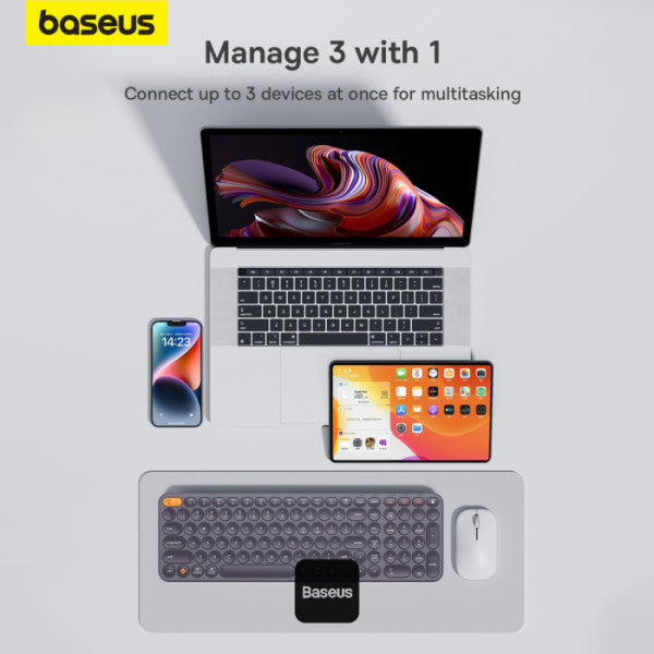 Baseus K01B Wireless Tri-Mode Keyboard - Grey Baseus K01B Wireless Tri-Mode Keyboard - Grey