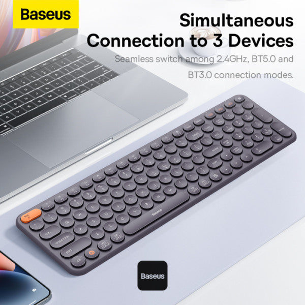 Baseus K01B Wireless Tri-Mode Keyboard - Grey Baseus K01B Wireless Tri-Mode Keyboard - Grey