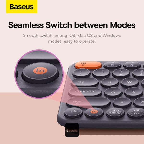Baseus K01B Wireless Tri-Mode Keyboard - Grey Baseus K01B Wireless Tri-Mode Keyboard - Grey