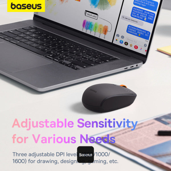 Baseus F01B Tri-Mode Wireless Mouse Frosted - Gray Baseus F01B Tri-Mode Wireless Mouse Frosted - Gray