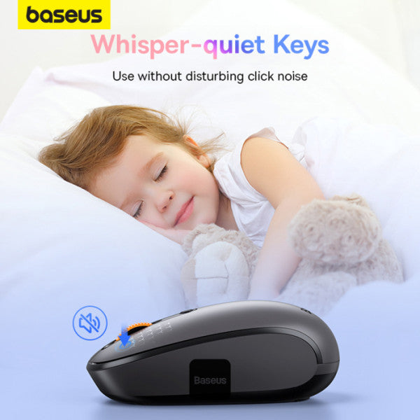 Baseus F01B Tri-Mode Wireless Mouse Frosted - Gray Baseus F01B Tri-Mode Wireless Mouse Frosted - Gray