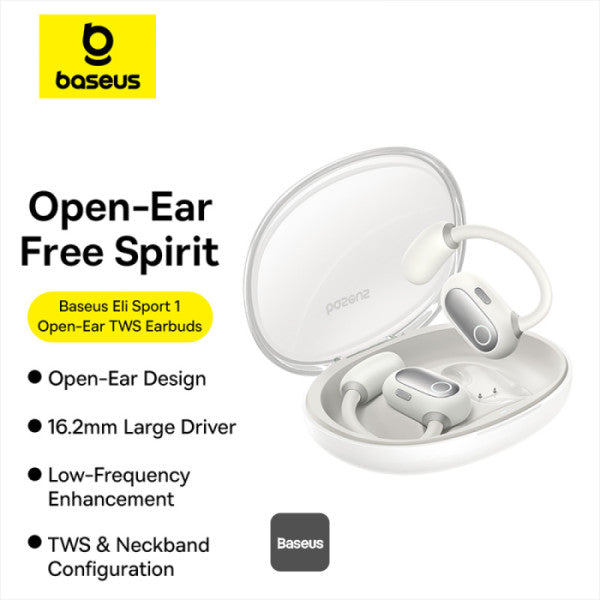 Baseus Eli Sport 1 Open-Ear Wireless Earbuds IPX4 ENC Mics Baseus Eli Sport 1 Open-Ear Wireless Earbuds IPX4 ENC Mics