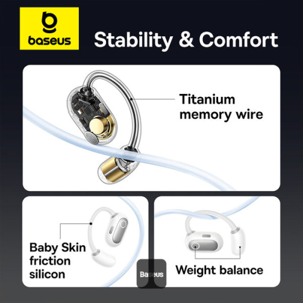 Baseus Eli Sport 1 Open-Ear Wireless Earbuds IPX4 ENC Mics Baseus Eli Sport 1 Open-Ear Wireless Earbuds IPX4 ENC Mics