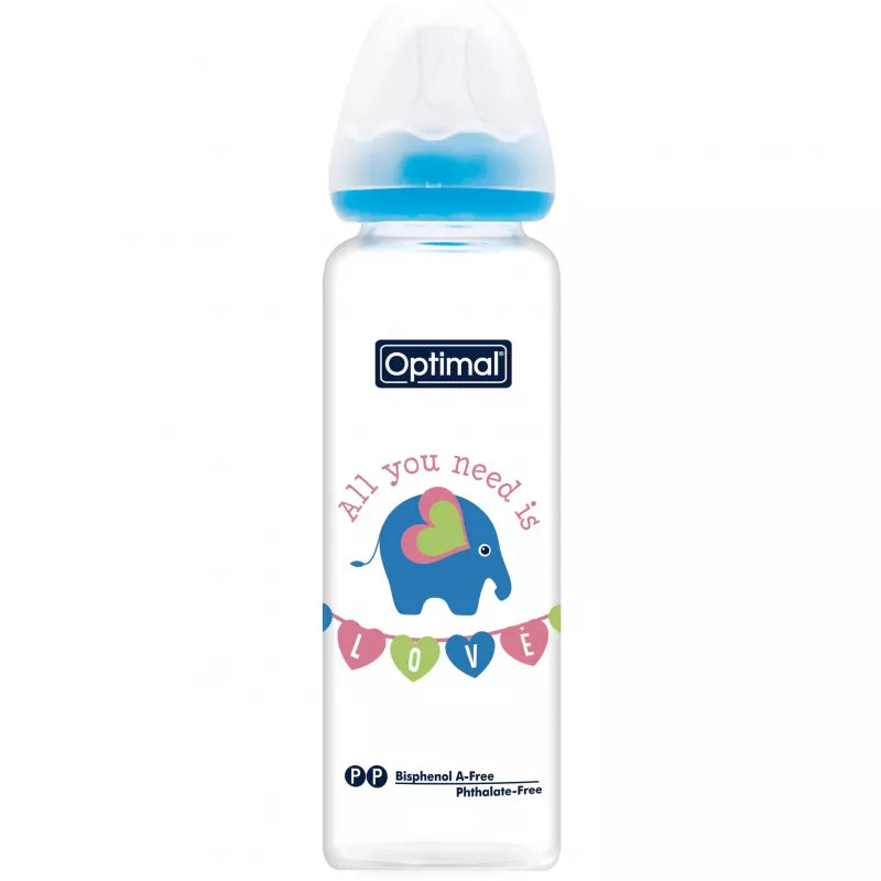 Optimal Glass Feeding Bottle 240ML – Colored Optimal Glass Feeding Bottle 240ML – Colored