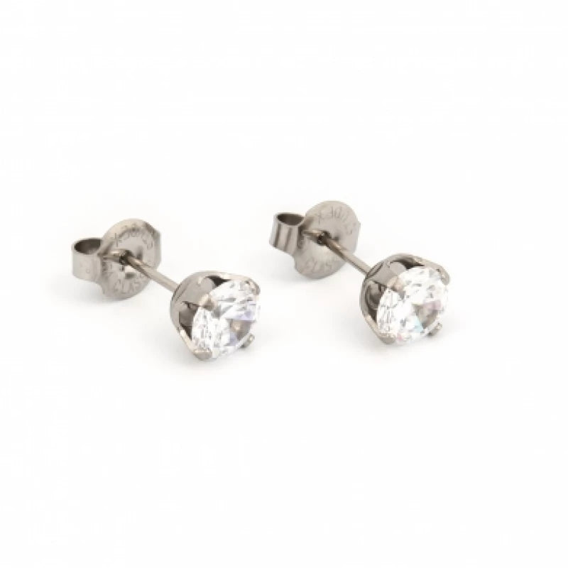 Studex Stainless Steel 6MM CZ Earrings – Safe & Elegant