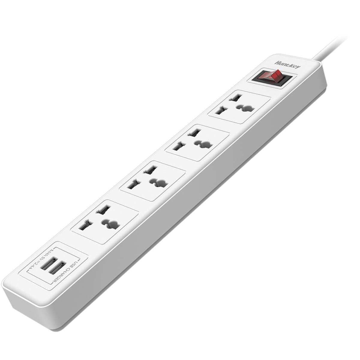 Huntkey 4 Outlets + 2 USB Ports Power Strip Huntkey 4 Outlets + 2 USB Ports Power Strip