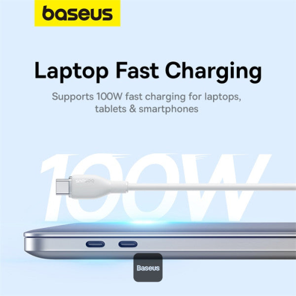 Baseus Pudding Series Fast Charging Cable Type-C to Type-C 100W 5A 1.2m Baseus Pudding Series Fast Charging Cable Type-C to Type-C 100W 5A 1.2m