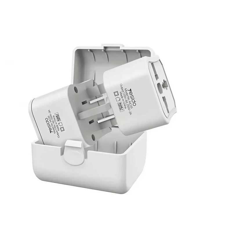 Yesido MC25 Universal Adapter with Storage Case - Reliable Yesido MC25 Universal Adapter with Storage Case - Reliable
