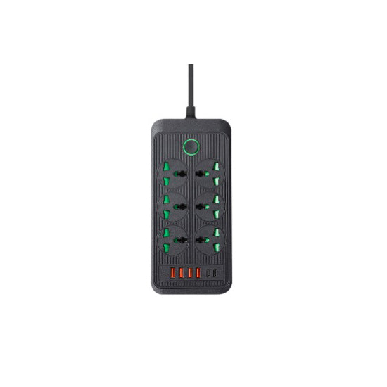 QVQ Power Socket 6 Outlets, 4 USB, and 2 Type-C Ports