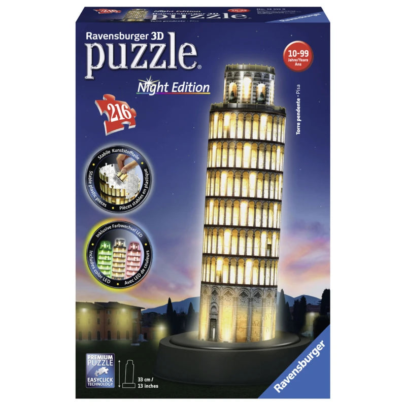 بازل برج بيزا ثلاثي الأبعاد ليلي Ravensburger