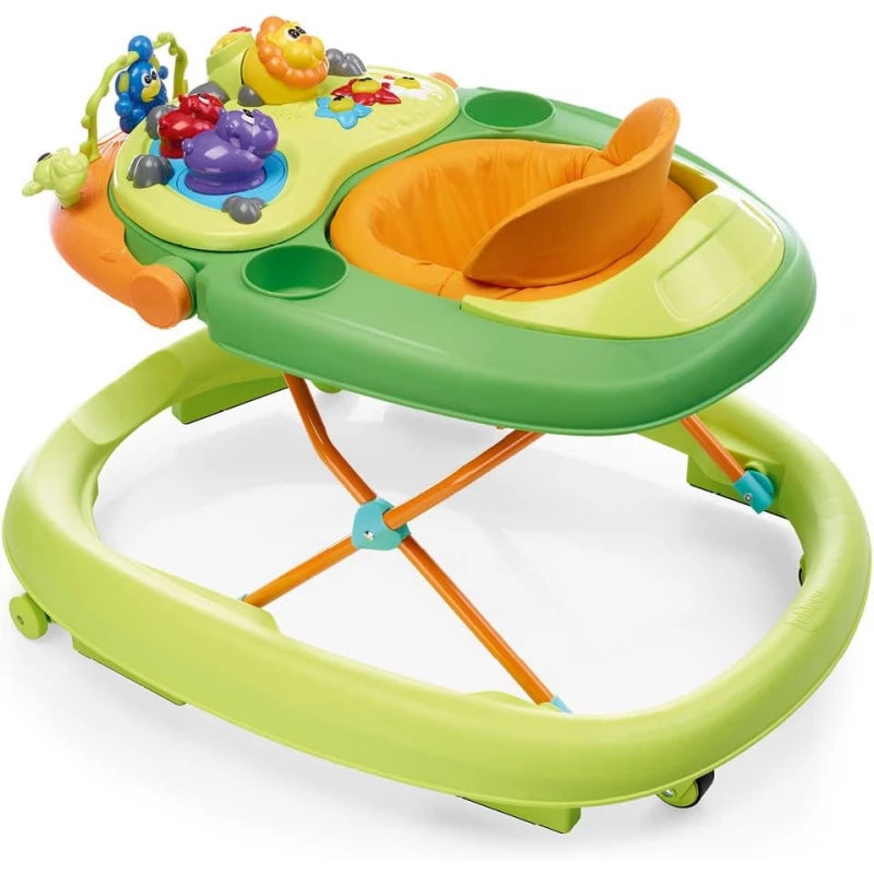 Chicco Walky Talky Baby Walker – Green Orange, Adjustable Height
