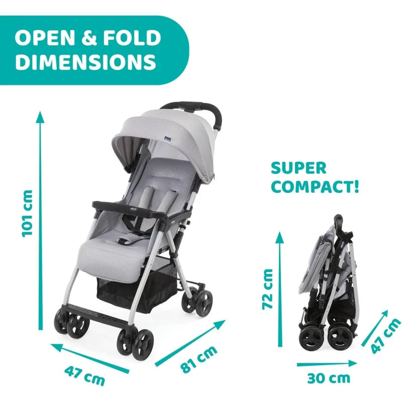 عربة Chicco Ohlala 3 – خفيفة الوزن وقابلة للطي للأطفال