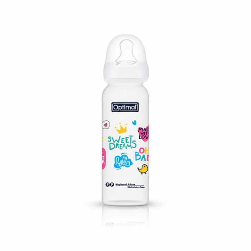 Optimal Orthodontic Baby Bottle 240ml White | Safe for 6M+ Optimal Orthodontic Baby Bottle 240ml White | Safe for 6M+
