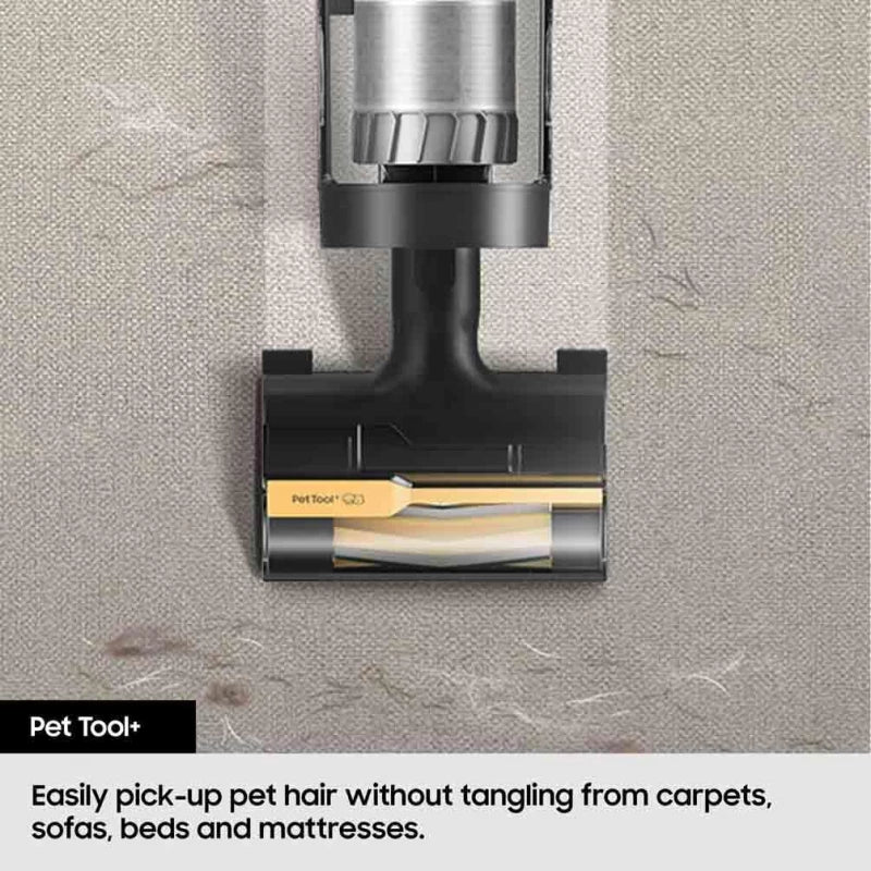 Samsung Jet 95 Pro Cordless Vacuum Cleaner 210W - 60 Min Runtime with Pet Tool Samsung Jet 95 Pro Cordless Vacuum Cleaner 210W - 60 Min Runtime with Pet Tool