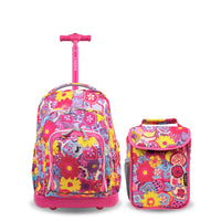 J World Lollipop Rolling Backpack Poppy Pansy