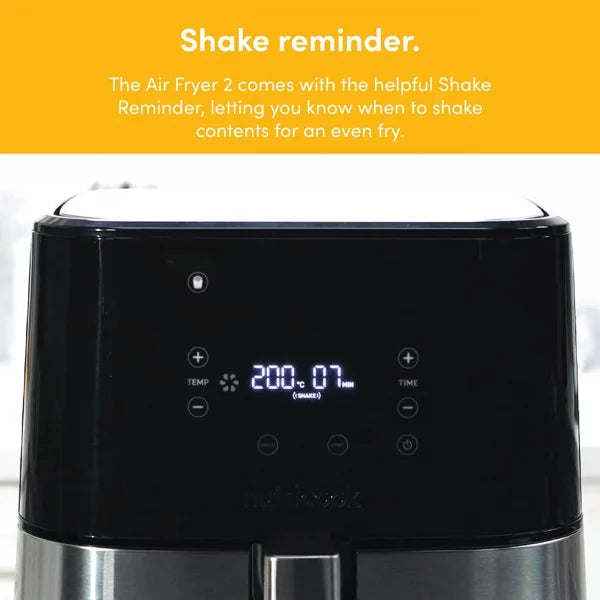 Nutricook Rapid Airfryer 2 / 5.5L / Digital Control Panel Display - Silver