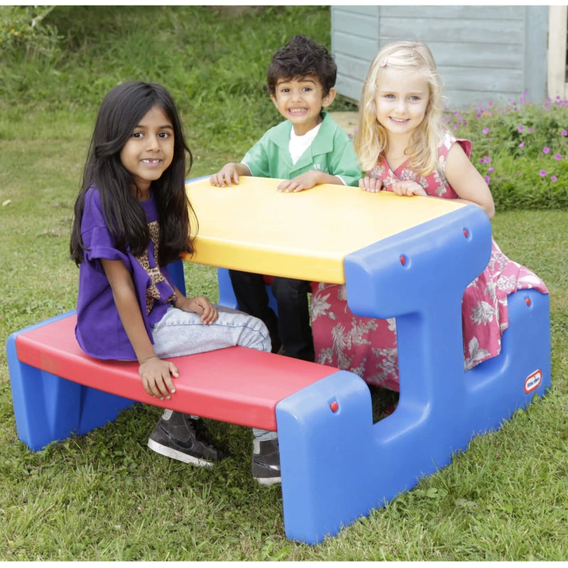 Little Tikes طاولة نزهة كبيرة للأطفال 6 مقاعد