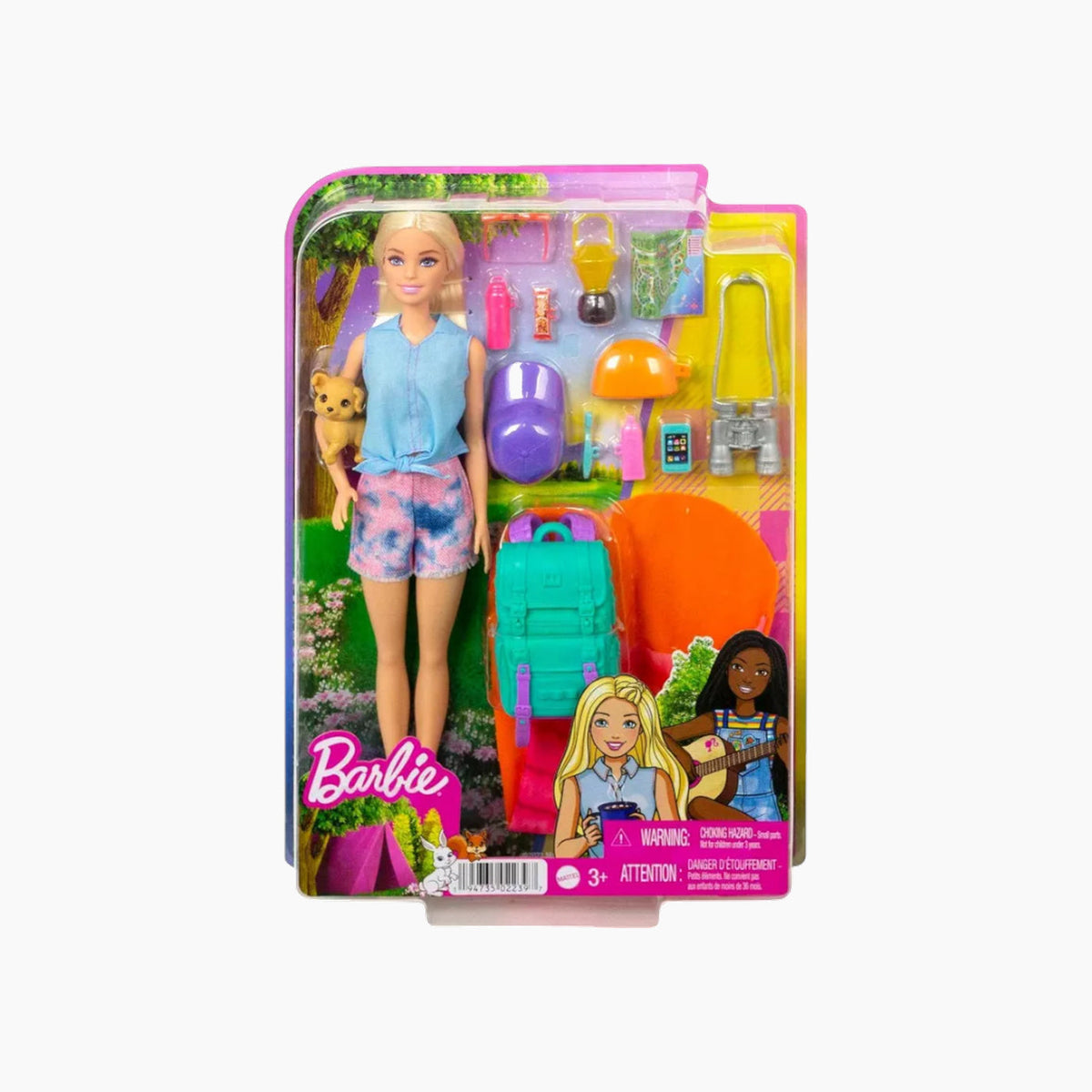 Barbie Camping Dolls + Piece Count-Doll