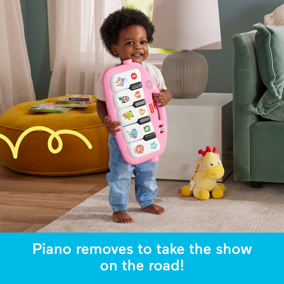 Mattel Glow & Grow Kick & Play Piano Gym