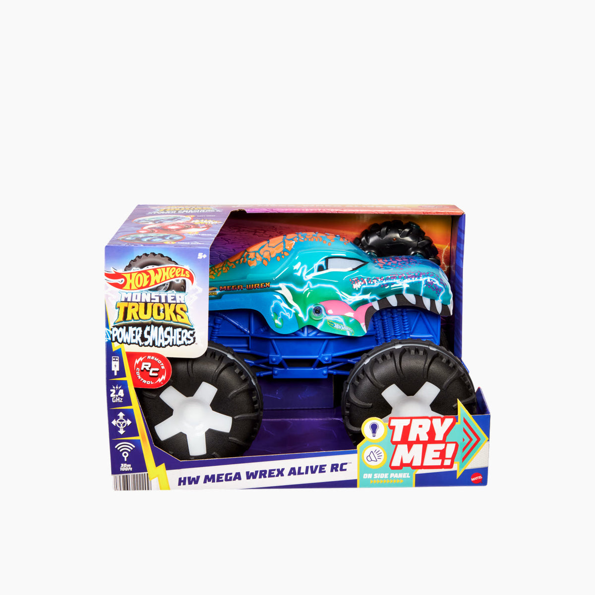 Hot Wheels Remote Control 1:15 Monster Trucks Mega Wrex Alive