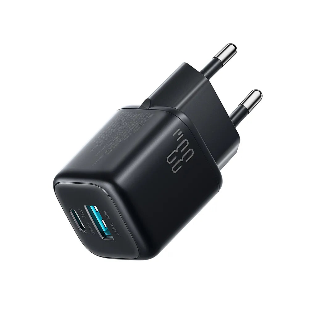 شاحن Joyroom JR‑TG7 33W + كابل A9 USB‑C 60W 1 م – أسود