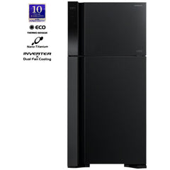 Hitachi 510L Black 2 Door Refrigerator