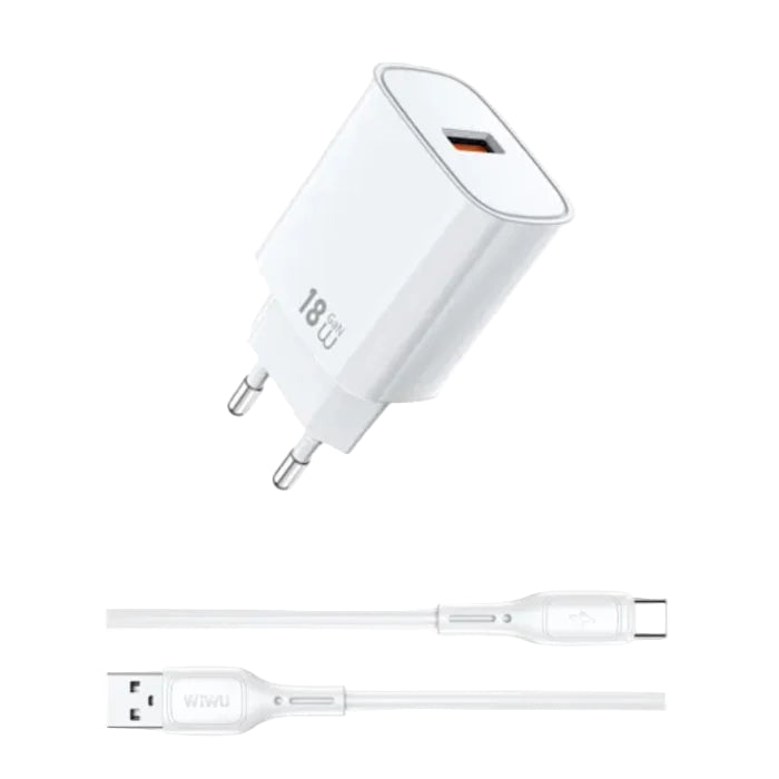 WiWU Wi-G006 Essen GaN Fast Charger+Cable Combo (EU)