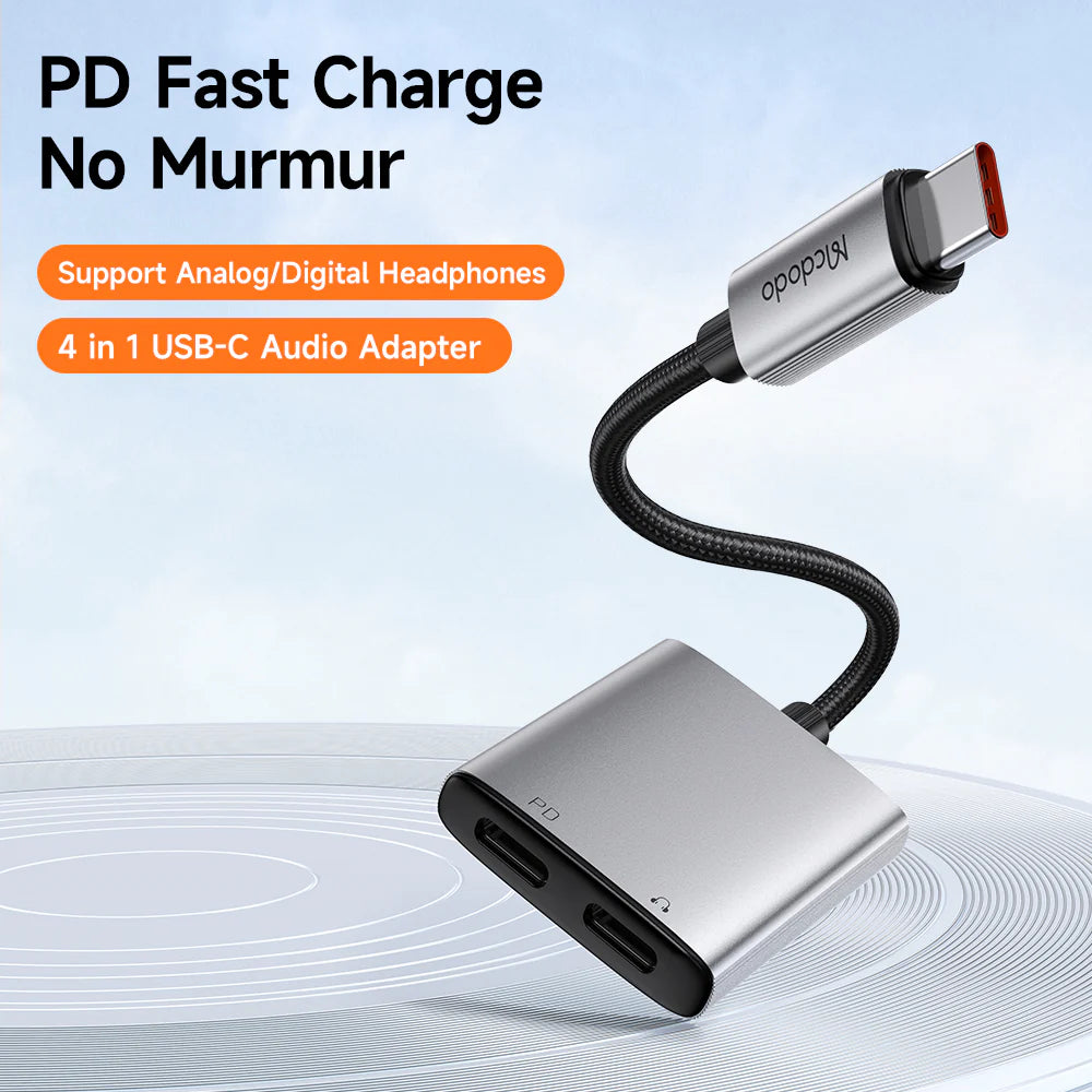 Mcdodo 2 in 1 USB-C to Dual USB-C Audio Adapter