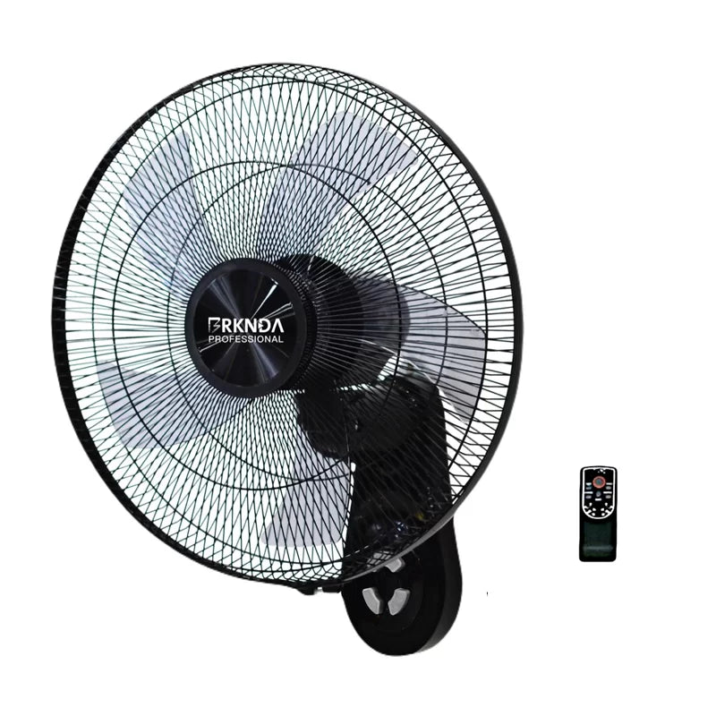 B National 18 inch Wall/Side Fan with Remote Control - Black