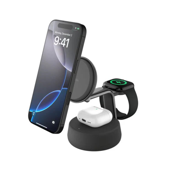 Belkin UltraCharge Pro 3-in-1 Magnetic Charging Dock WIZ040kqCH Belkin UltraCharge Pro 3-in-1 Magnetic Charging Dock WIZ040kqCH