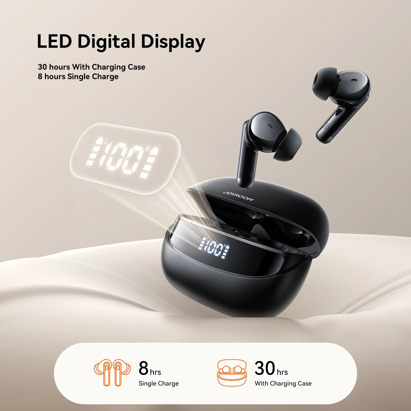 JOYROOM JR-BB3 Wireless Earbuds | 30H Playtime & Clear Sound