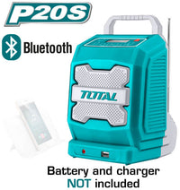 TOTAL 20V Bluetooth Radio Wireless Speaker & Digital Tuning