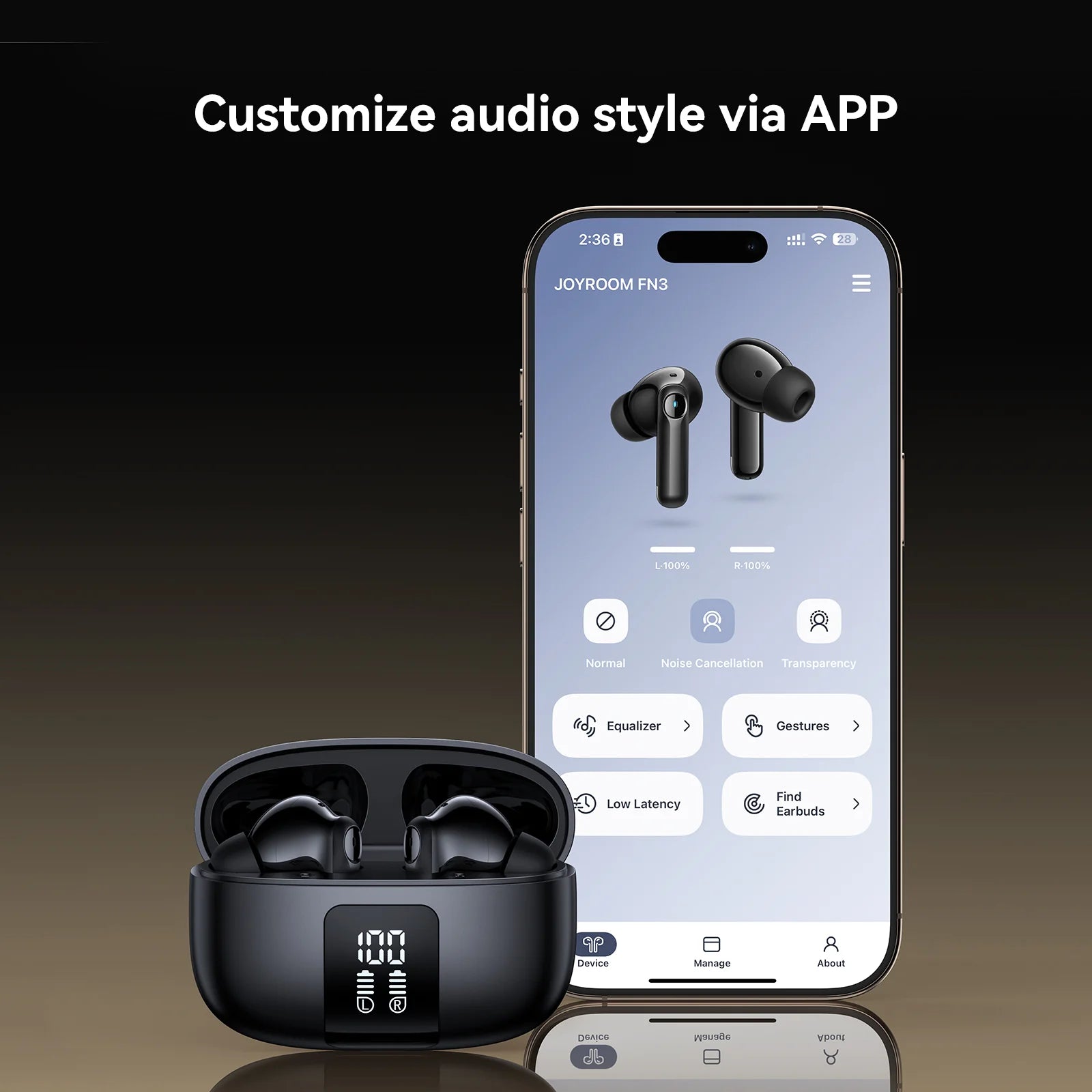 JOYROOM JR-FN3 TWS Earbuds with Noise Cancellation