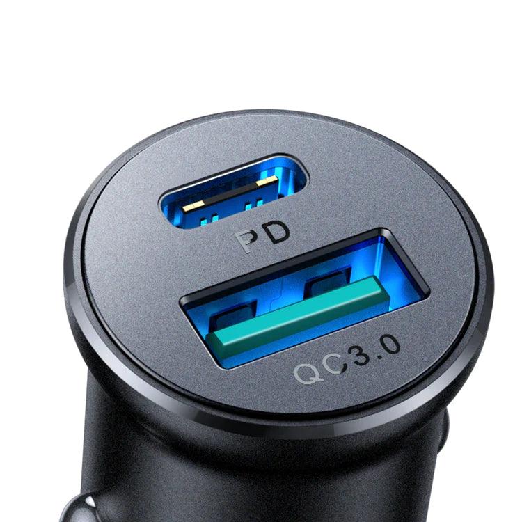 Joyroom 30W QC3.0+PD mini Metal Car Charger Joyroom 30W QC3.0+PD mini Metal Car Charger