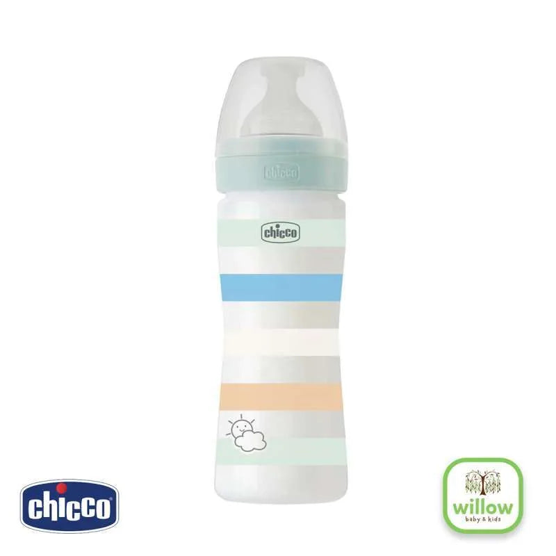 Chicco BOTTLE WB PP BOY 250ml MED SIL Anti-Colic - Green