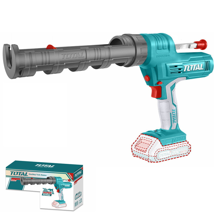 TOTAL 20V Cordless Caulking Gun Precision & Power No Battery